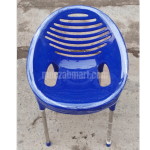 Modern Round Plastic Chair with Steel Legs