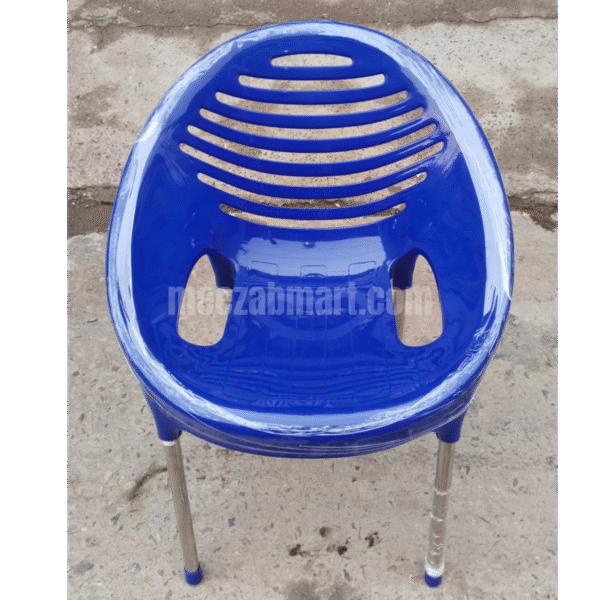 Modern Round Plastic Chair with Steel Legs