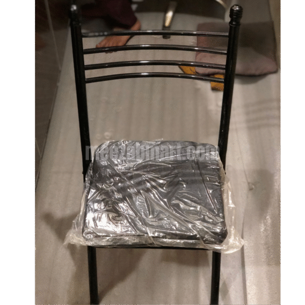 Chrome Steel Dining Chair with Cushion - Image 3