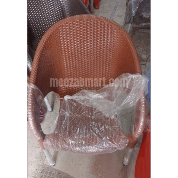 Rattan-Style Plastic Armchair - Image 2