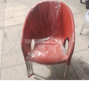 Rattan-Style Plastic Armchair