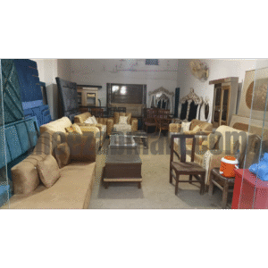 Classic 10-Seater Sofa Set with Center Table & Chairs