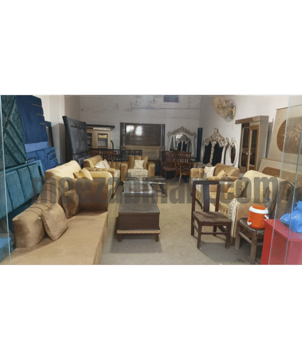 Classic 10-Seater Sofa Set with Center Table & Chairs