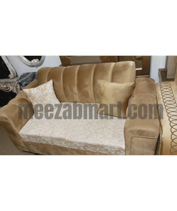 Classic Velvet Sofa Set 6 Seater Coffee Brown