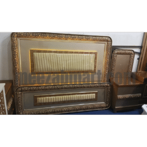 Royal Carved Bed Set with Dressing and Side Tables