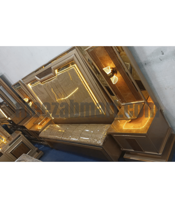 Royal LED King Size Bed Set with Side Tables & Dressing Table - Image 2