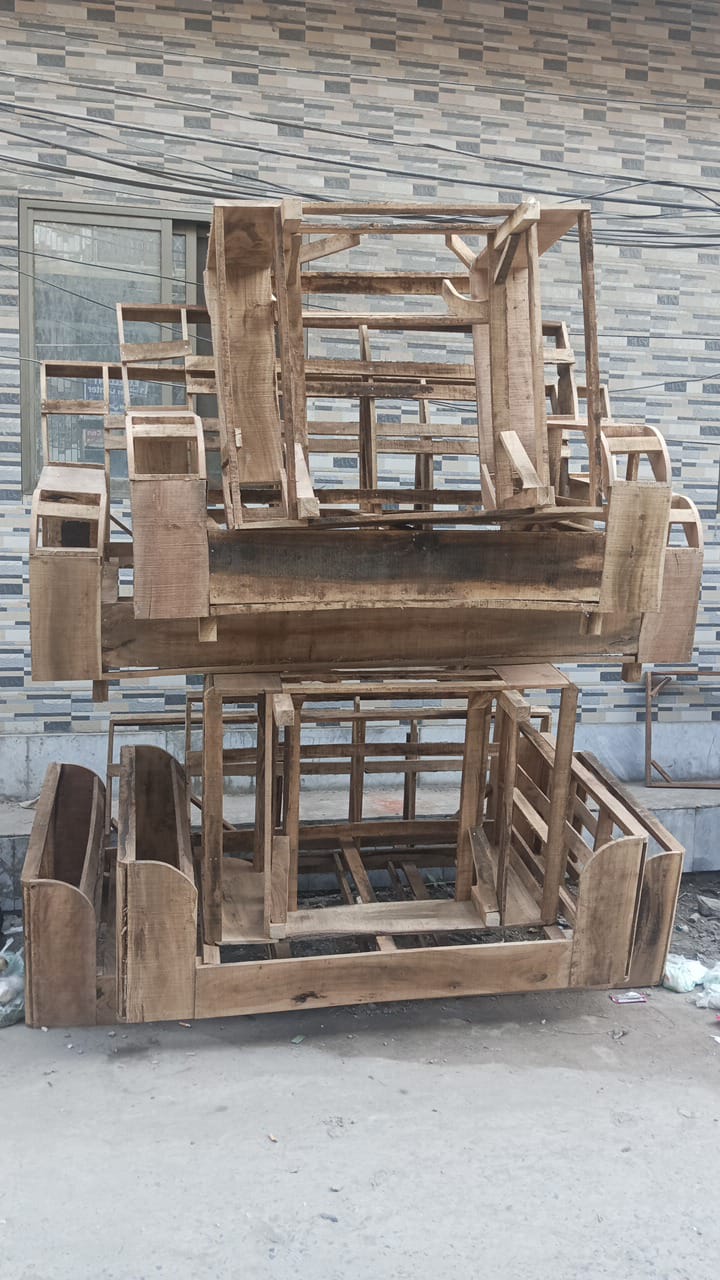 Unfinished Classic Scroll Armchair/Sofa Frame