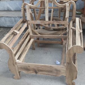 Sofa frame, Armchair base, Single seater frame, Scroll arm, Classic furniture frame, Upholstery supply, Solid wood sofa, Unfinished furniture, Custom armchair, Living room frame